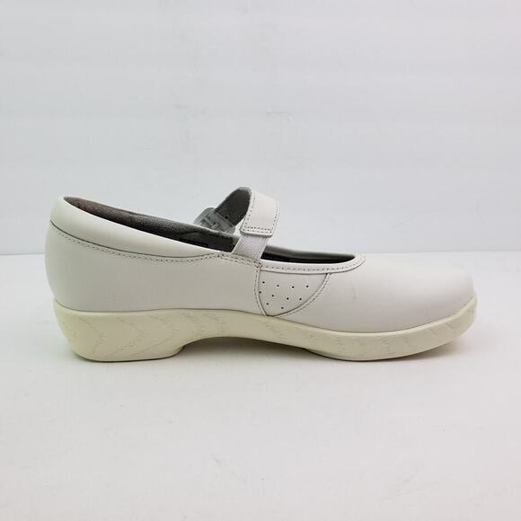 Klogs Ace Womens Size 8.5 White Leather Comfort Mary Jane Clog Shoes - Picture 4 of 13